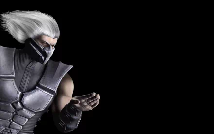 A dynamic HD PC desktop wallpaper featuring a character from Mortal Kombat, showcasing intense action and striking visuals against a black background.