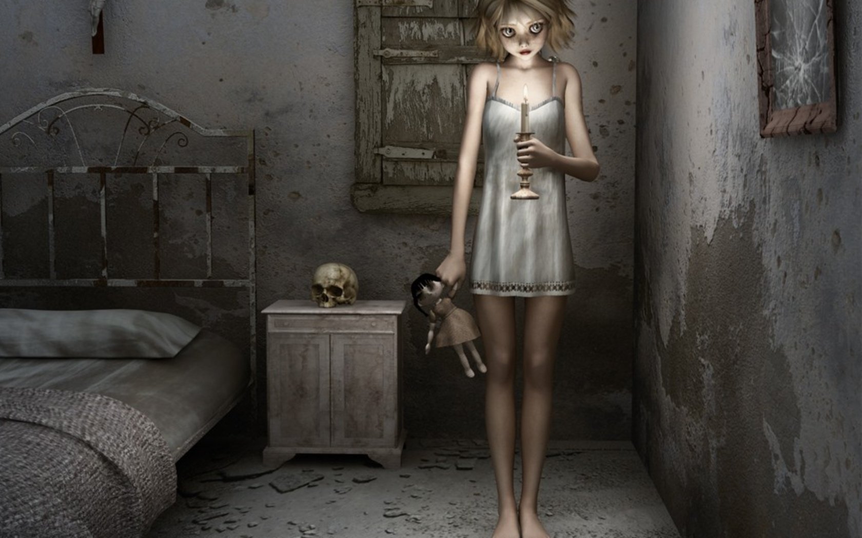 creepy girl Wallpaper and Background Image | 1680x1050 | ID:322331 ...