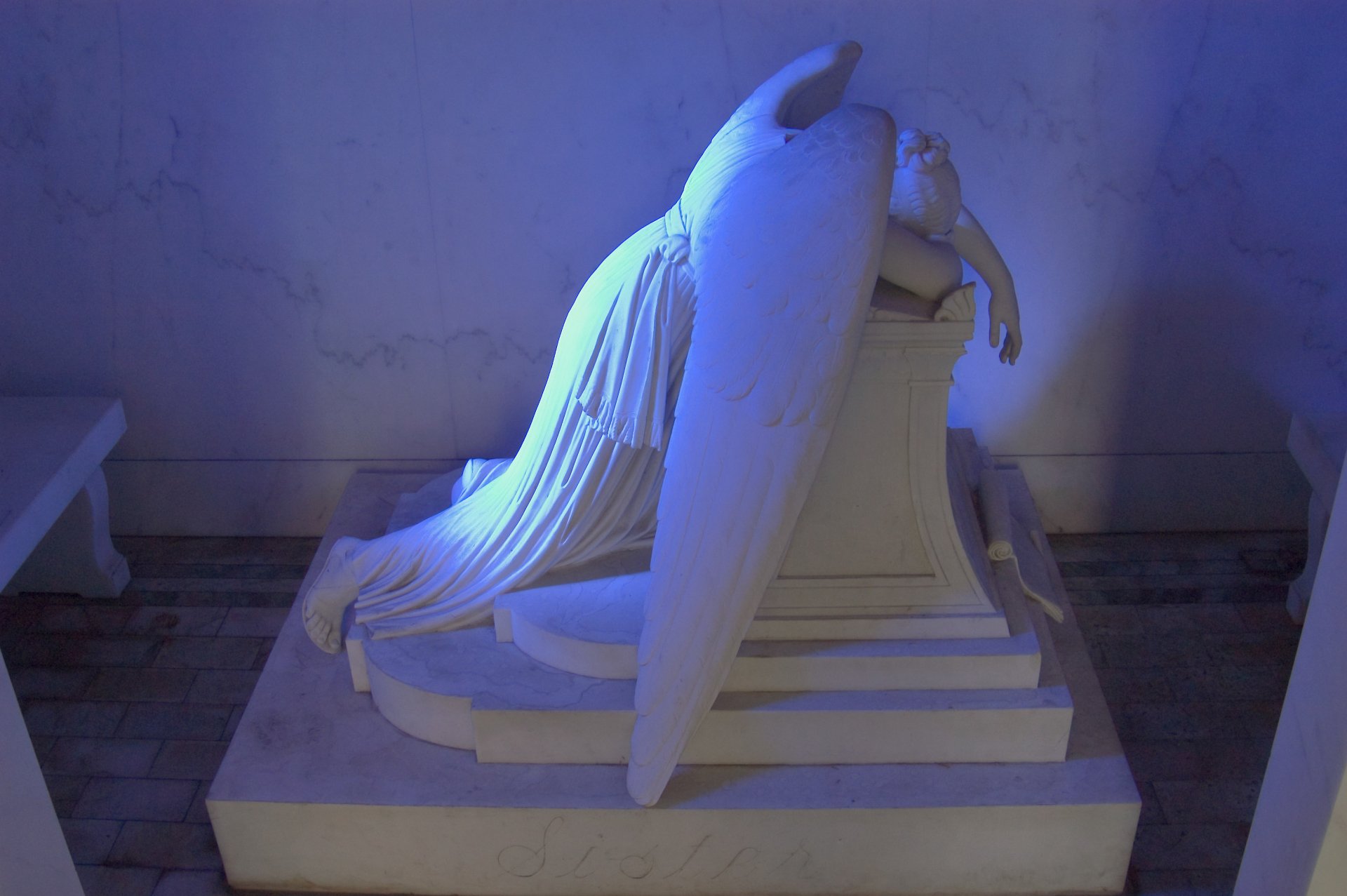 The statue is made of