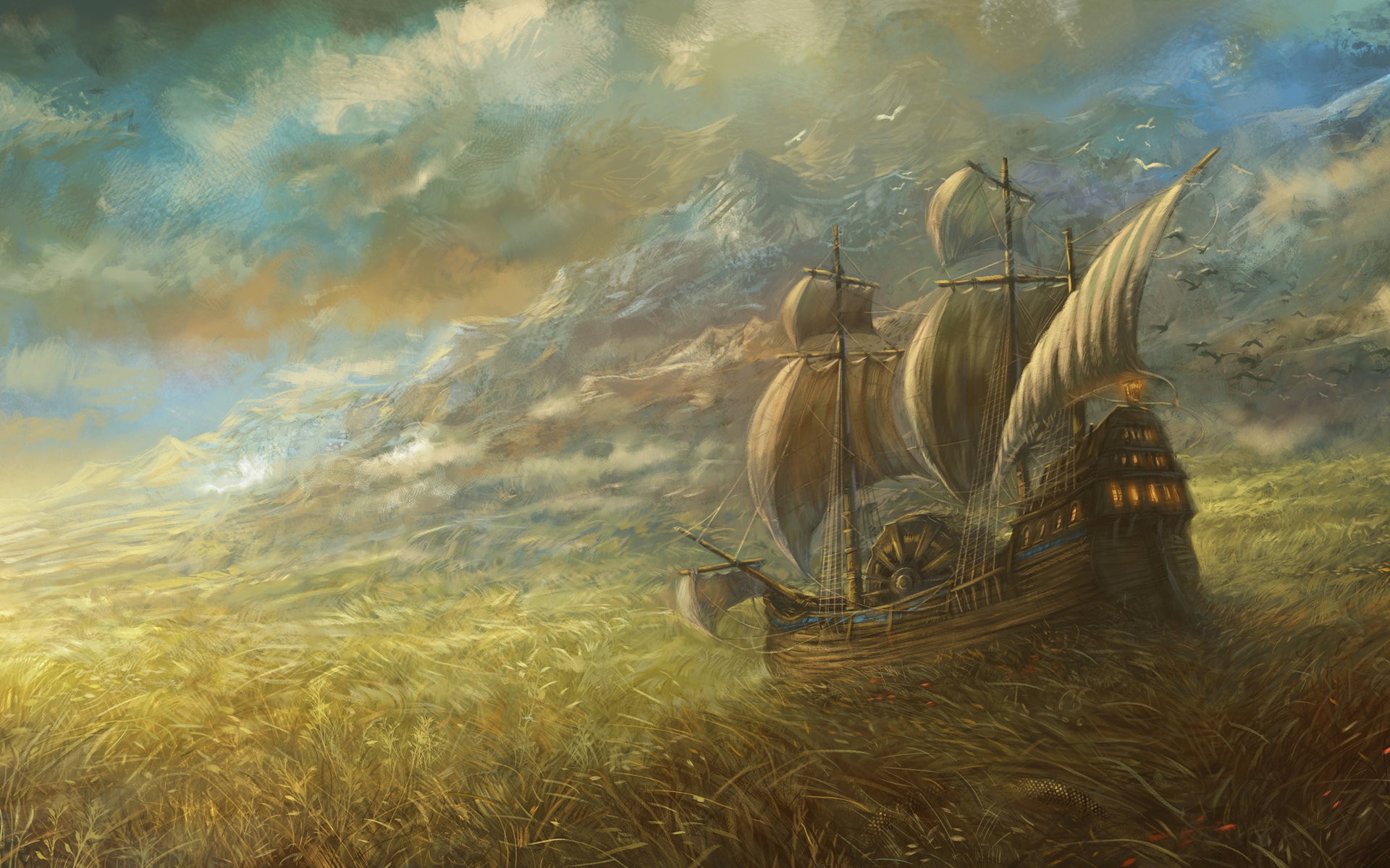 Download Fantasy Ship HD Wallpaper