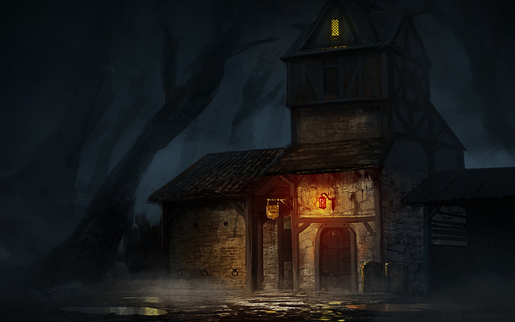 Download Dark Building Wallpaper