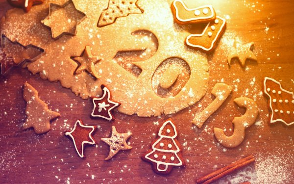 Holiday New Year 2013 New Year Christmas Cookie HD Wallpaper | Background Image