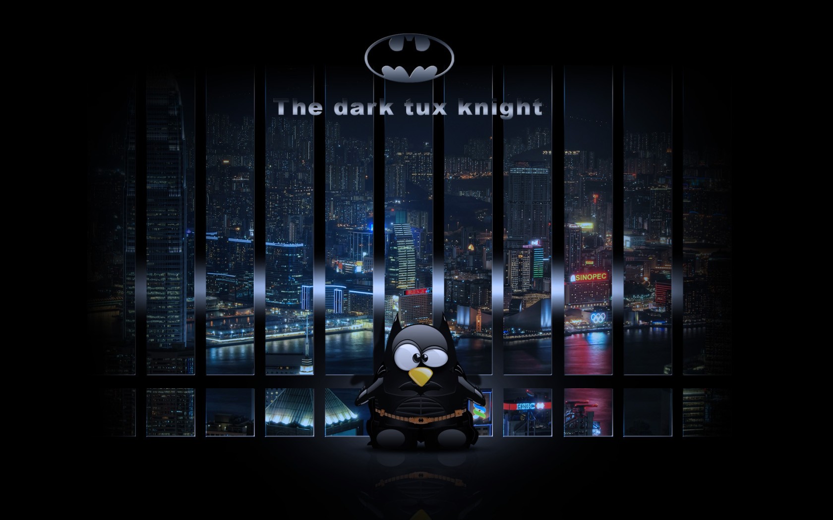 The Linux Penguin as Batman