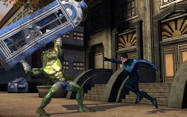 Dick Grayson Killer Croc Comic Nightwing HD Desktop Wallpaper | Background Image