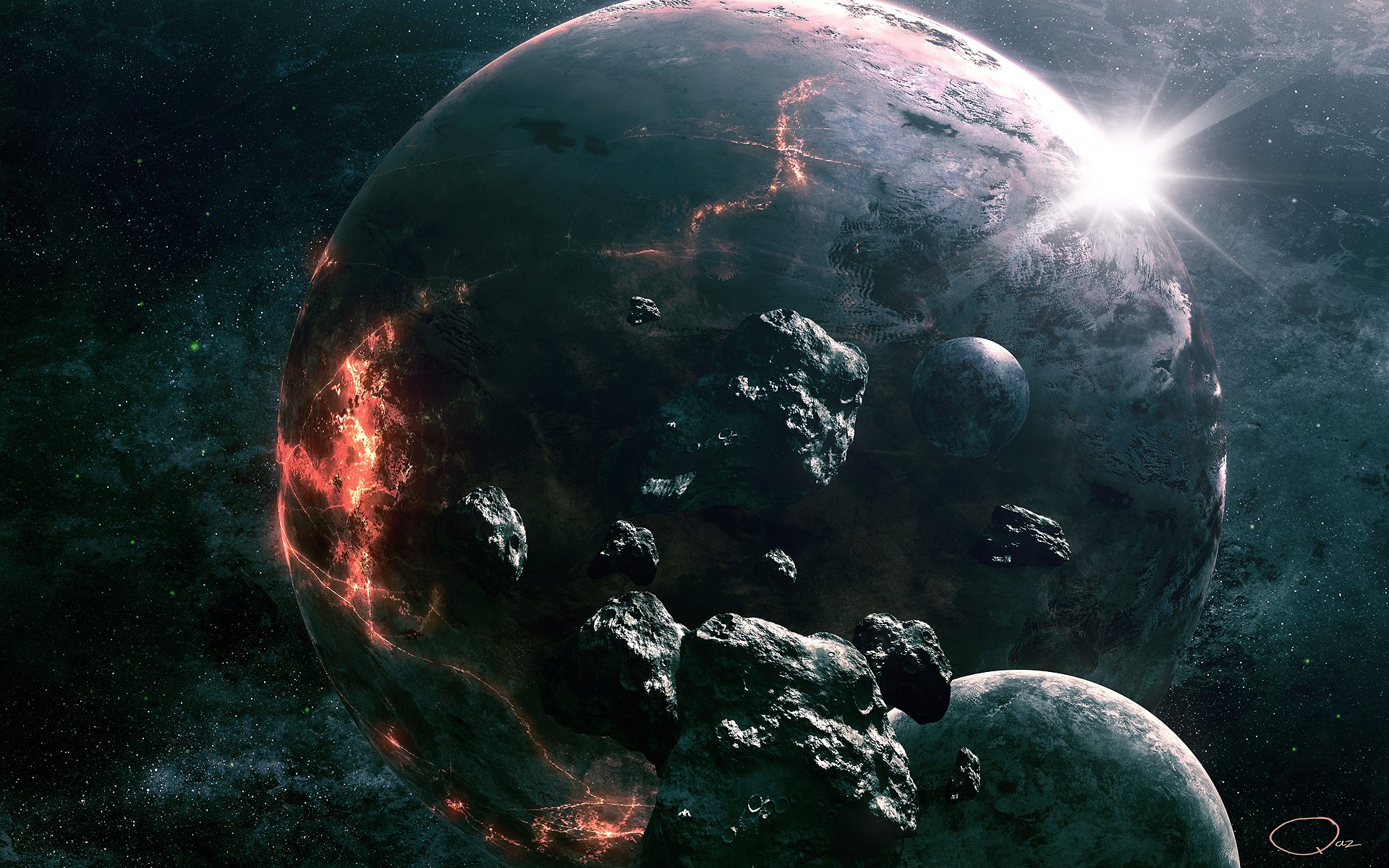 Download Sci Fi Planet HD Wallpaper by QAuZ