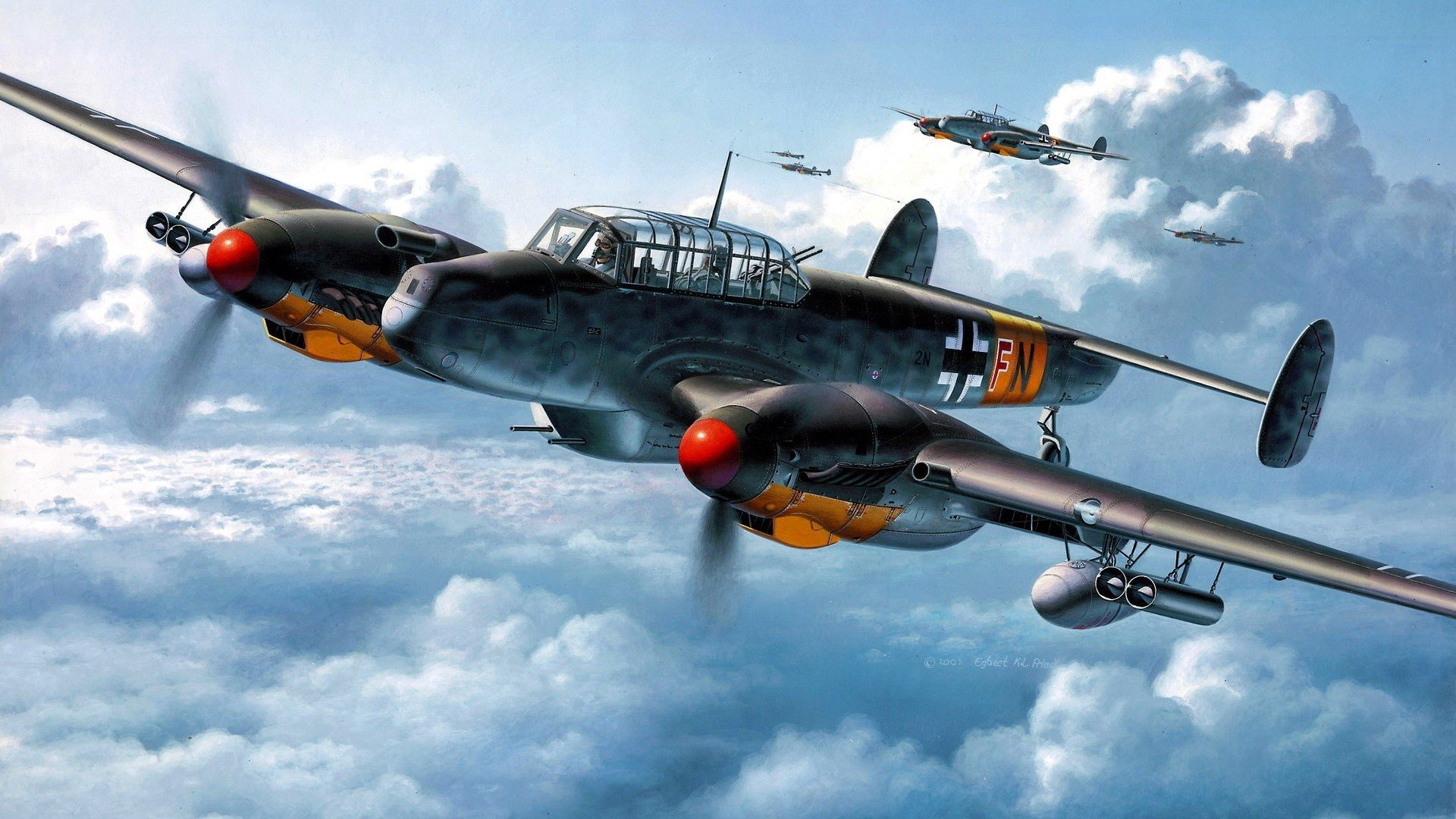 Messerschmitt Bf 110 Full HD Wallpaper and Background 