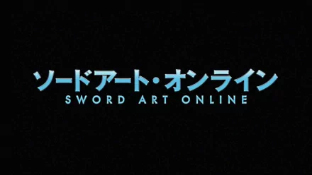 HD desktop wallpaper featuring the title Sword Art Online in both Japanese and English, set against a black background.