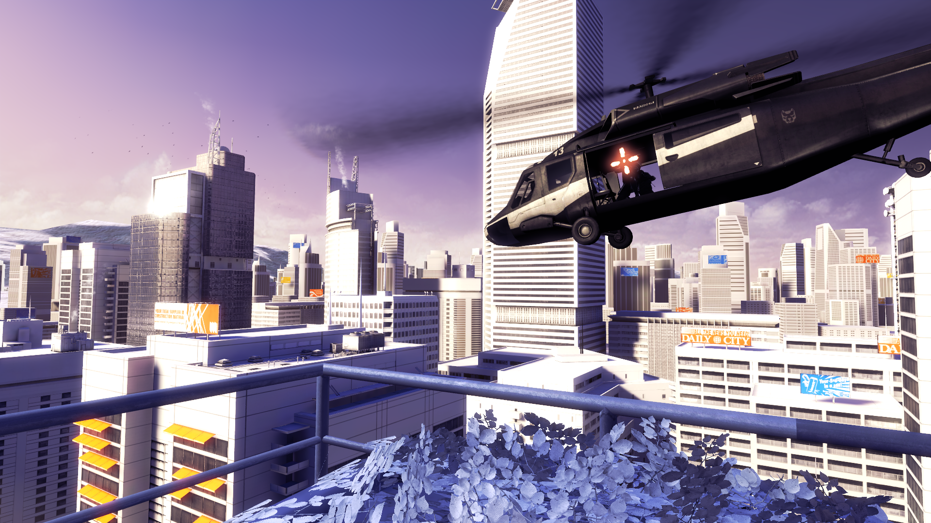 Download City Aircraft Vehicle Helicopter HD Wallpaper