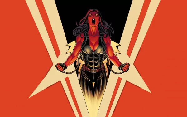 Comic Red She-Hulk HD Desktop Wallpaper | Background Image