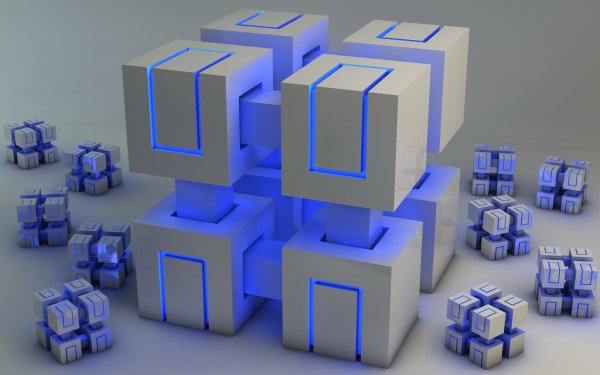 Abstract Cube 3D CGI HD Wallpaper | Background Image