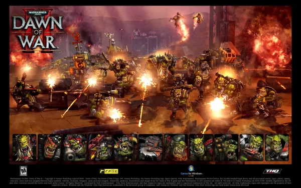video game Warhammer 40,000: Dawn of War II Warhammer dawn of war orks HD Desktop Wallpaper | Background Image