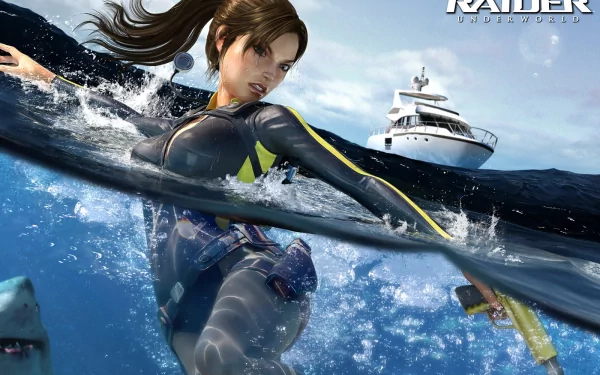 video game Tomb Raider: Underworld Lara Croft Tomb Raider underwater HD Desktop Wallpaper | Background Image