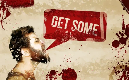 man beard shouting graphic design HD Desktop Wallpaper | Background Image