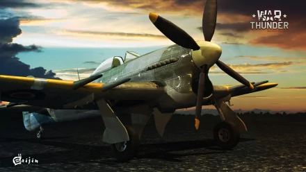 HD PC desktop wallpaper featuring a detailed World of Planes video game scene with a vintage propeller aircraft under a dramatic sunset sky.