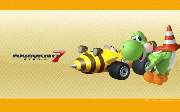Yoshi video game mario kart 7 Mario Kart racing HD Desktop Wallpaper | Background Image