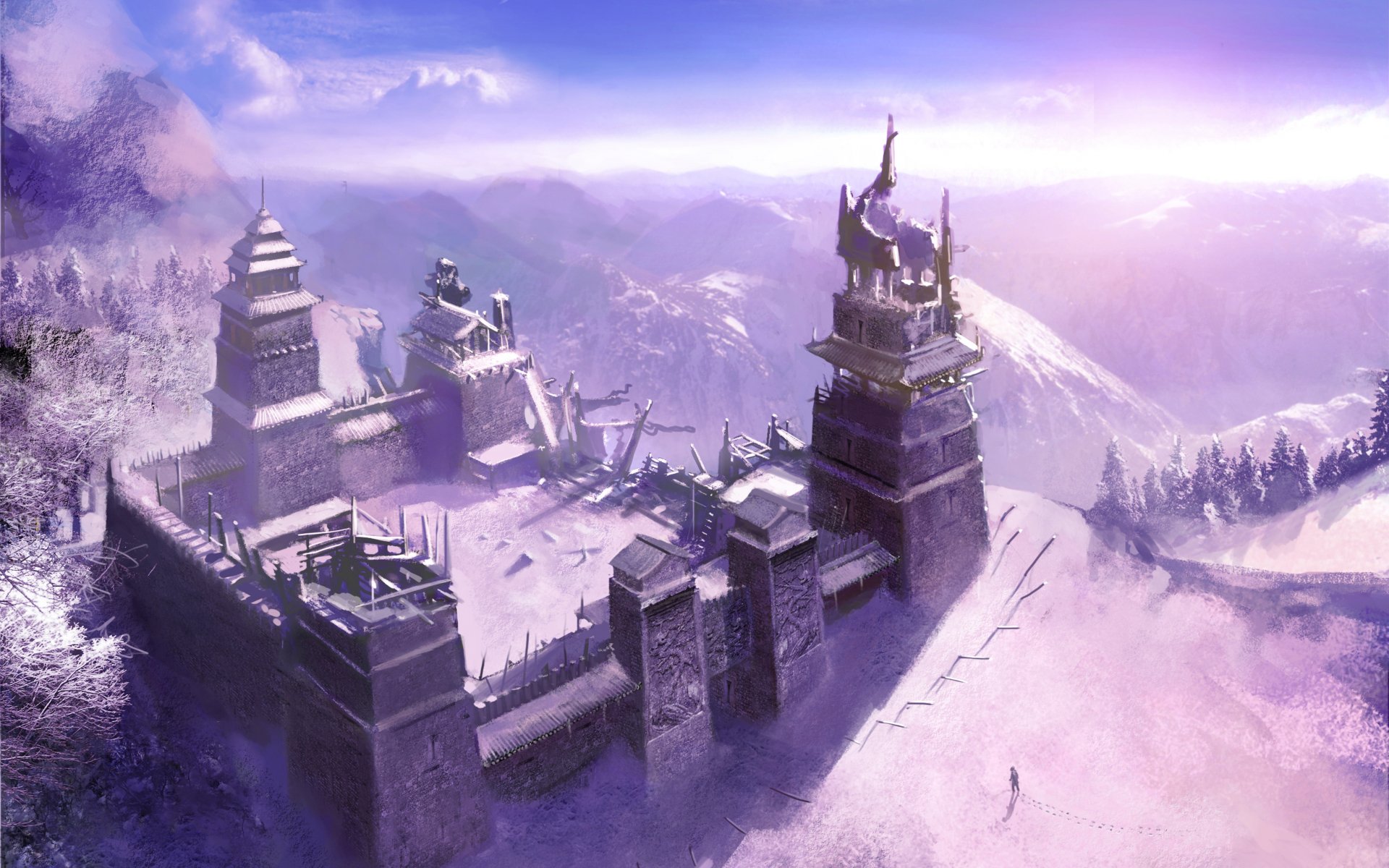 Download Fantasy Castle 4k Ultra HD Wallpaper