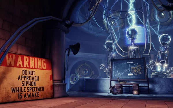 video game Bioshock Infinite laboratory warning Sci Fi HD Desktop Wallpaper | Background Image