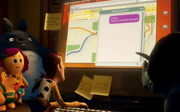 movie Toy Story 3 animated character computer screen chat conversation HD Desktop Wallpaper | Background Image