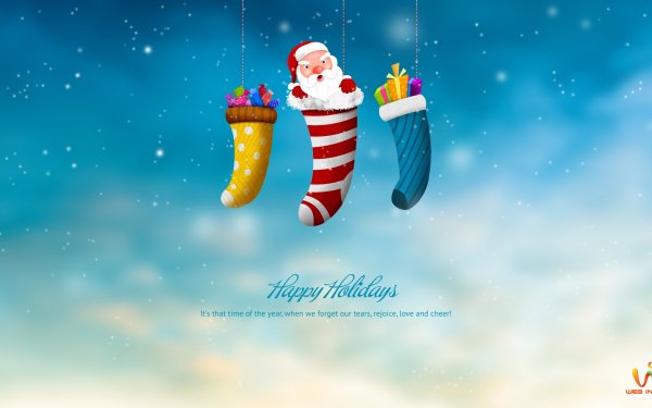 Holiday Christmas Santa Stocking HD Wallpaper | Background Image