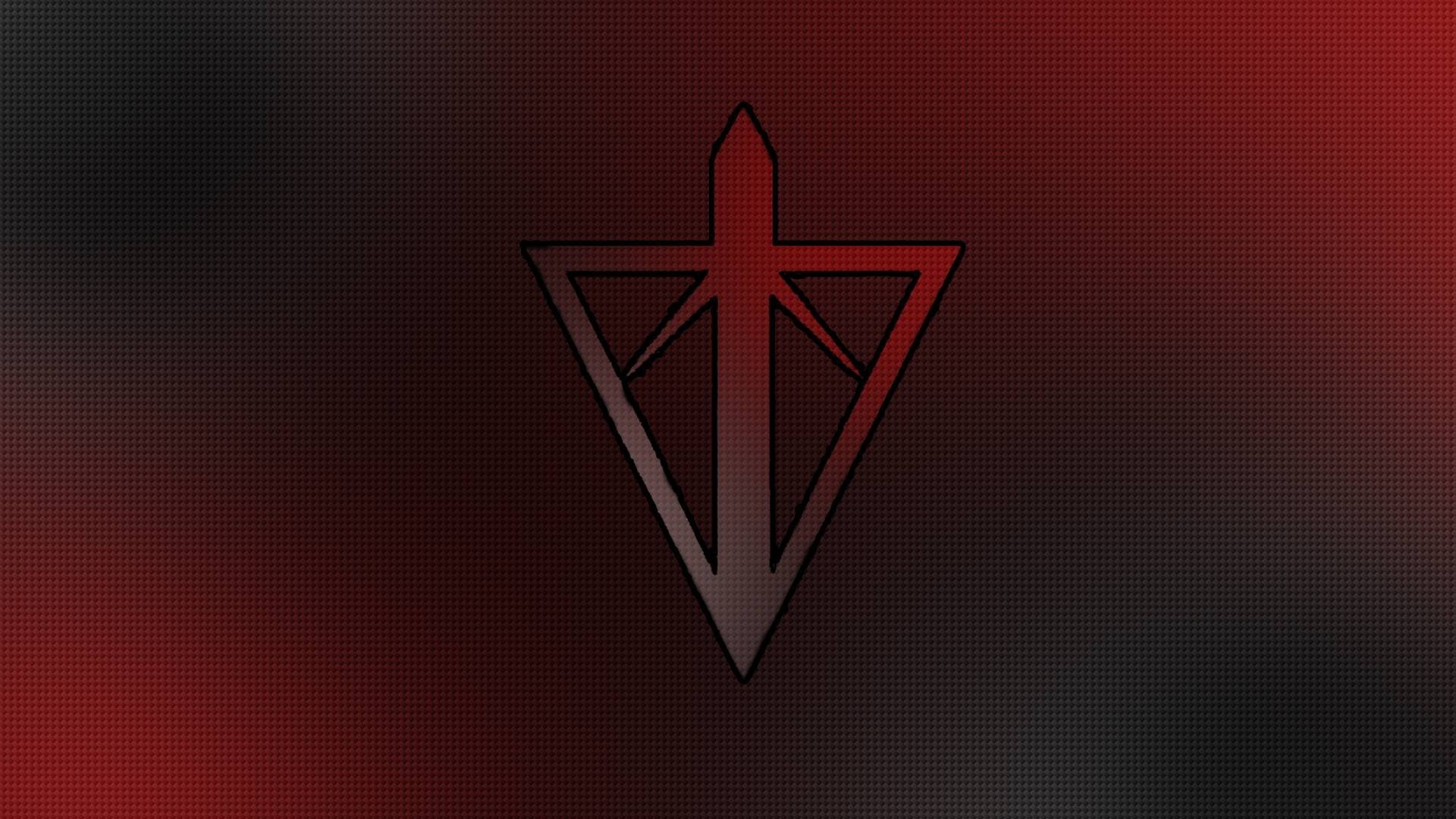 HD desktop wallpaper featuring the iconic PlanetSide emblem with a gradient red and black background.