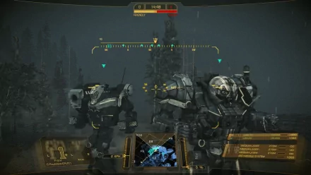 HD desktop wallpaper of MechWarrior Online featuring a first-person cockpit view of mechs in a battle scenario.