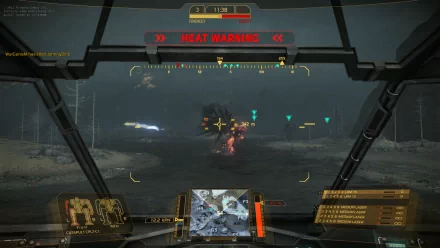 HD desktop wallpaper featuring a MechWarrior Online cockpit view with battle mechs engaged in combat.