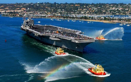 warship aircraft carrier military USS Nimitz (CVN-68) HD Desktop Wallpaper | Background Image