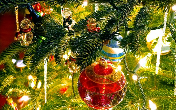 Feiertage Weihnachten Christmas Ornaments Licht Verwischen HD Wallpaper | Hintergrund
