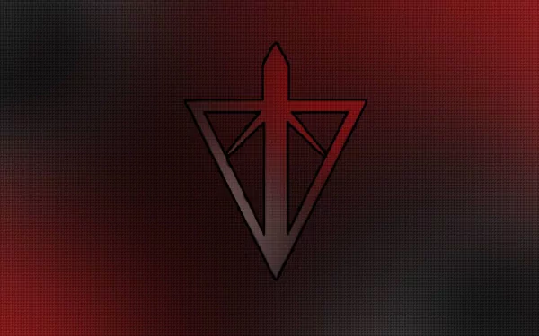 HD desktop wallpaper featuring the iconic PlanetSide emblem with a gradient red and black background.