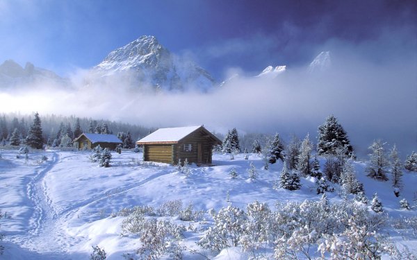 Photography Winter Snow Mountain Canada Cabin HD Wallpaper | Background Image