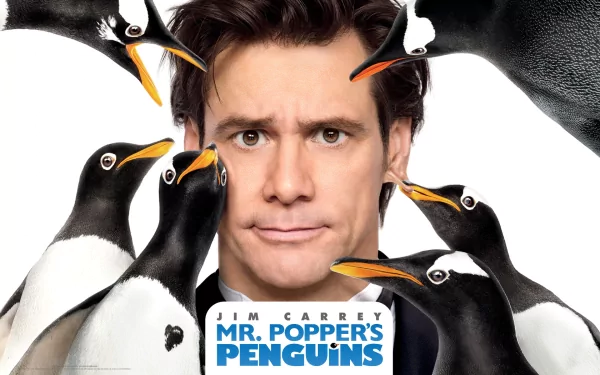 Jim Carrey movie mr. popper's penguins HD Desktop Wallpaper | Background Image
