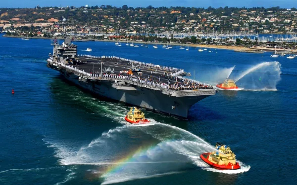 warship aircraft carrier military USS Nimitz (CVN-68) HD Desktop Wallpaper | Background Image