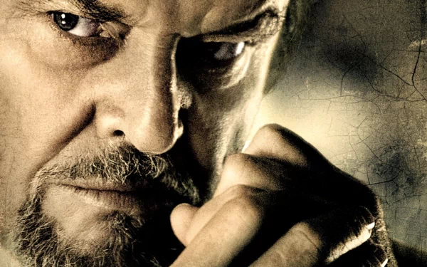 HD wallpaper featuring a close-up of Jack Nicholson from The Departed with an intense gaze.