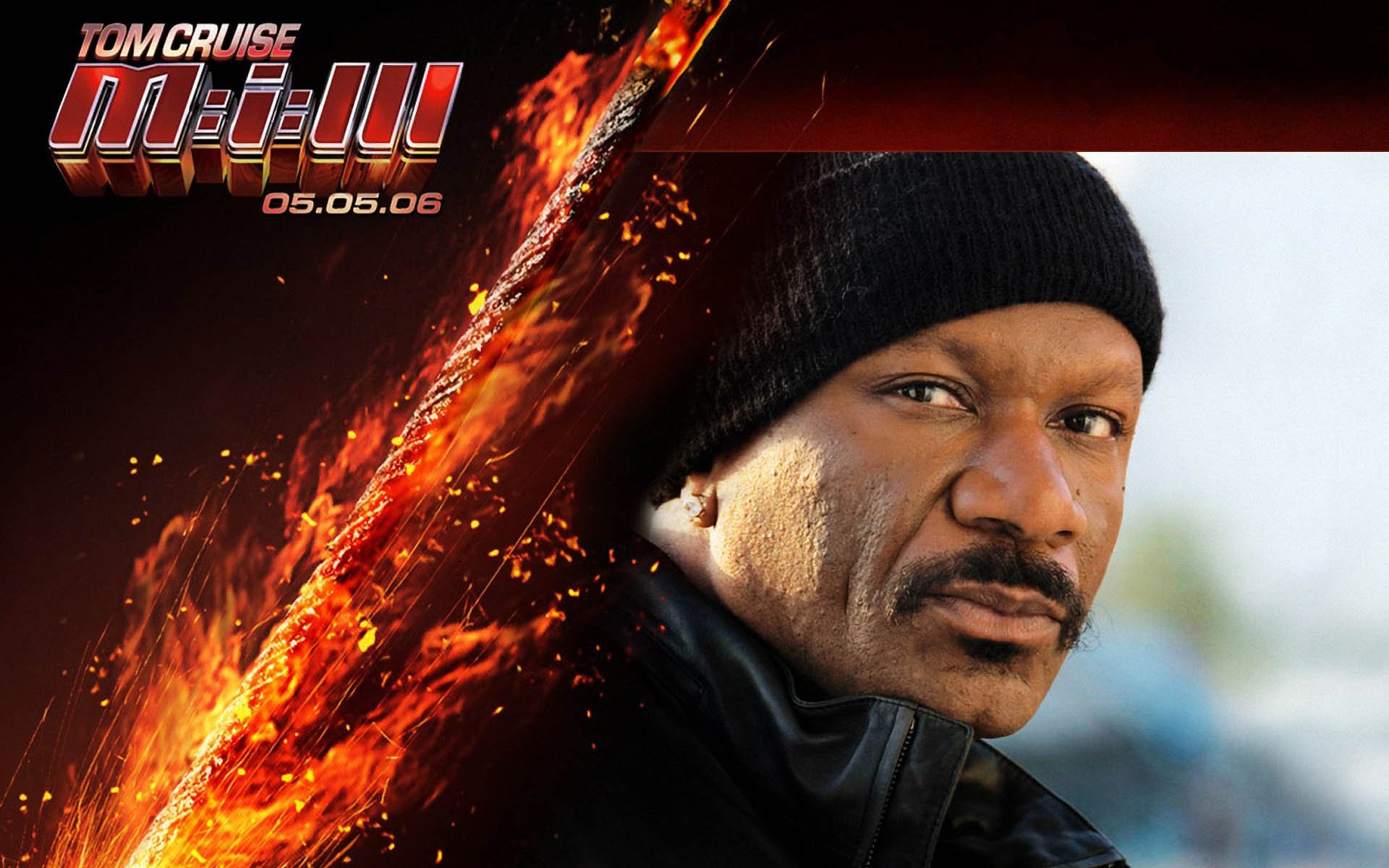 HD desktop wallpaper for Mission: Impossible III featuring a focused individual with an explosion in the background.