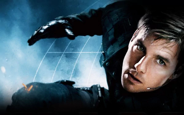 HD desktop wallpaper featuring a scene from Mission: Impossible III with the main character in action.