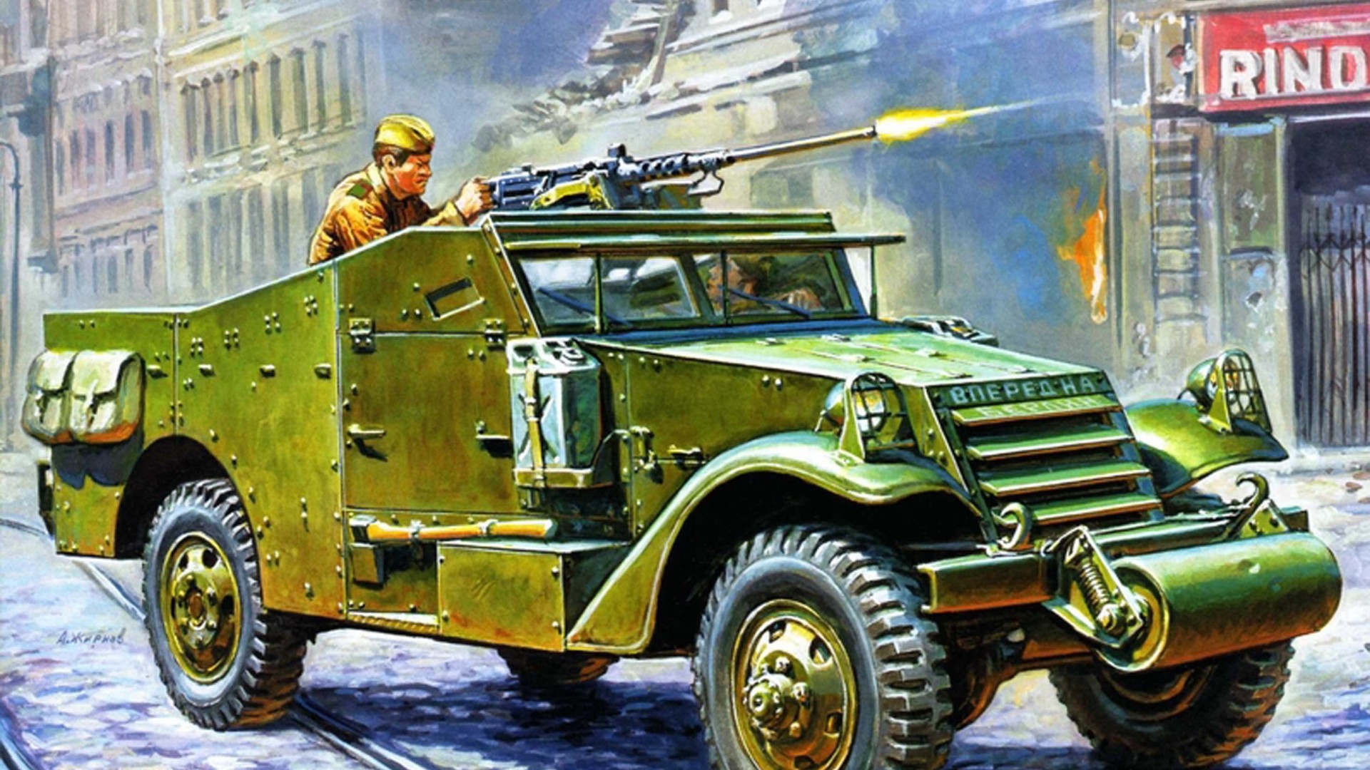 Military Half-Track HD Wallpaper | Background Image
