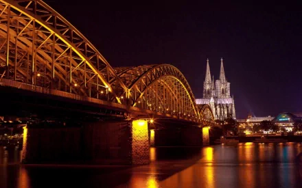 Hohenzollern Bridge Germany Cologne man made bridge HD Desktop Wallpaper | Background Image