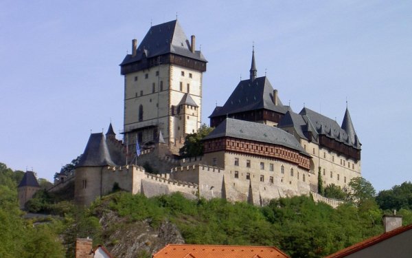 Man Made Karlštejn Castle Castles Czech Republic HD Wallpaper | Background Image