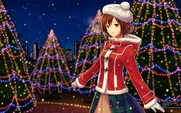 Anime Vocaloid Meiko Project Diva Video Game Christmas HD Wallpaper | Background Image
