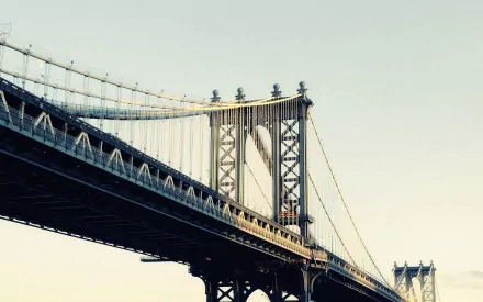 man made Manhattan Bridge HD Desktop Wallpaper | Background Image