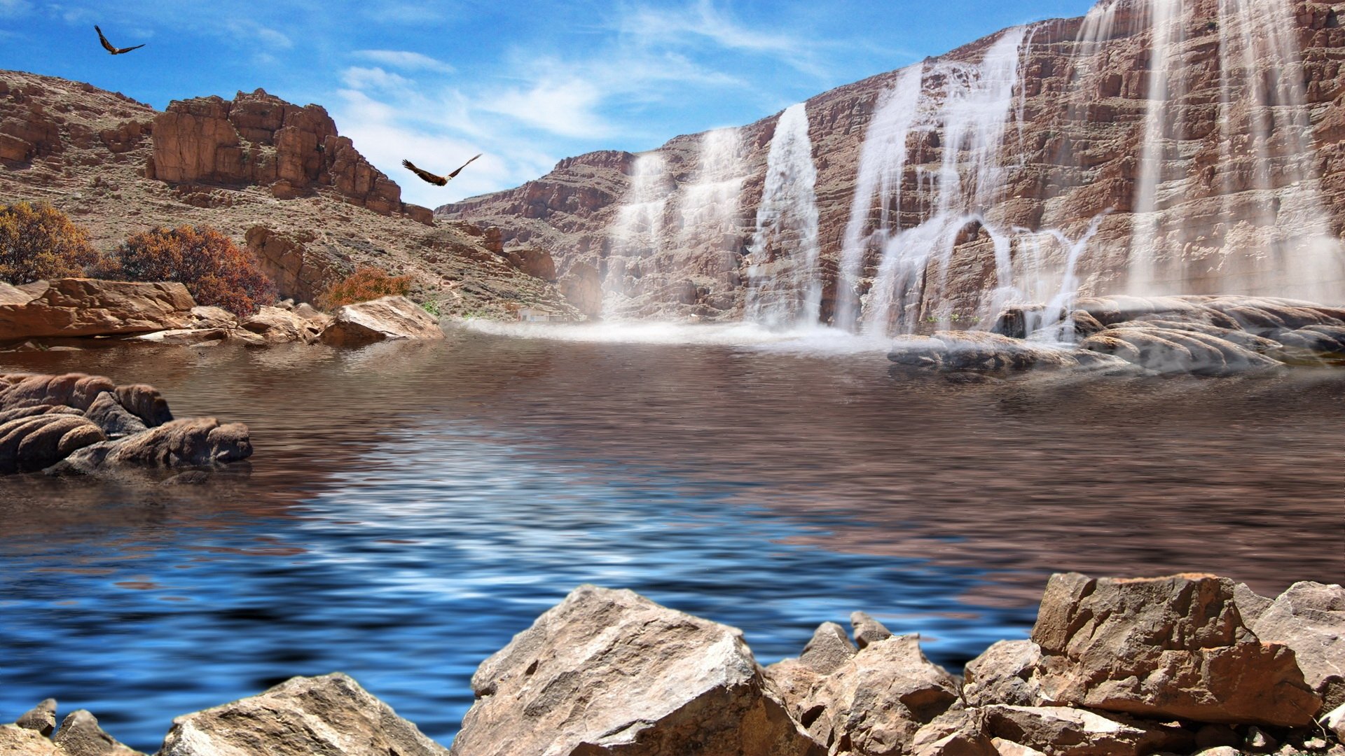 Download Artistic Waterfall  HD Wallpaper