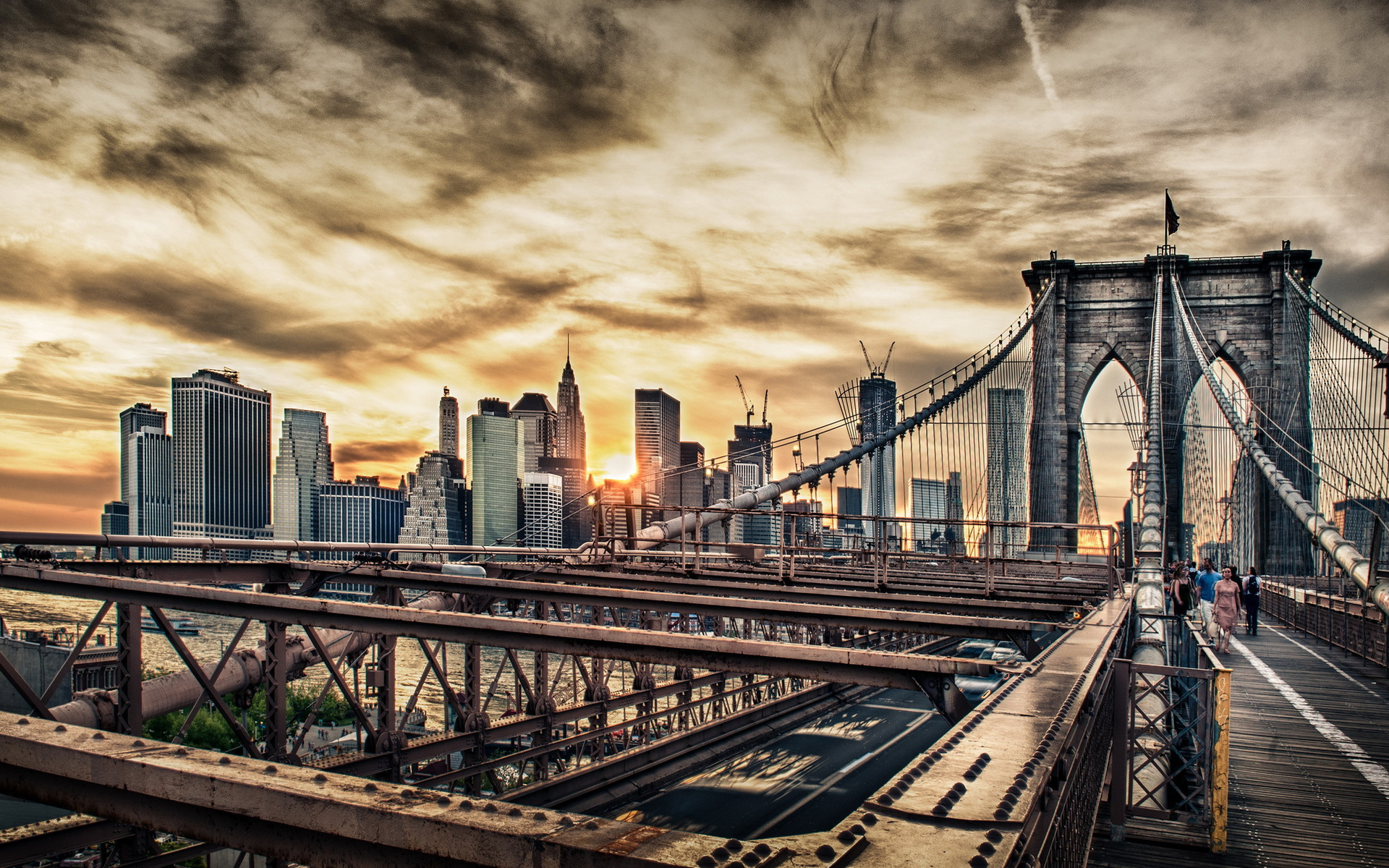 Brooklyn Bridge Construction Wallpaper