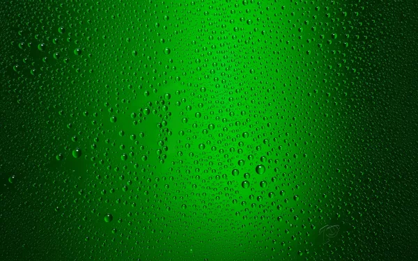 Abstract green background with water droplets, creating a textured and vibrant HD desktop wallpaper.
