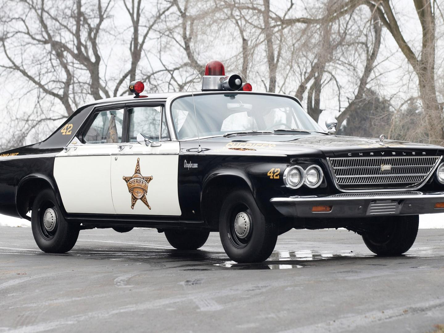 Vehicles 1963 Chrysler Newport Police Cruiser HD Wallpaper | Background Image