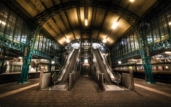 man made escalator HD Desktop Wallpaper | Background Image
