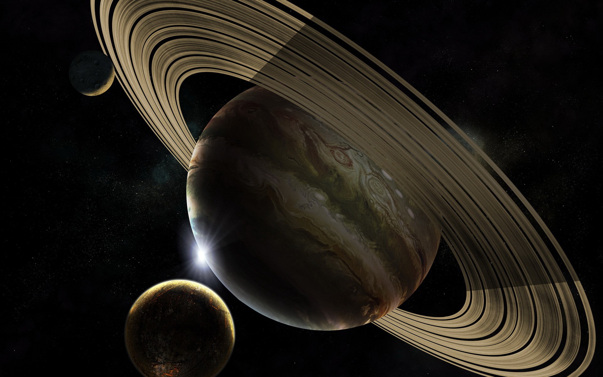 Download Sci Fi Planetary Ring HD Wallpaper