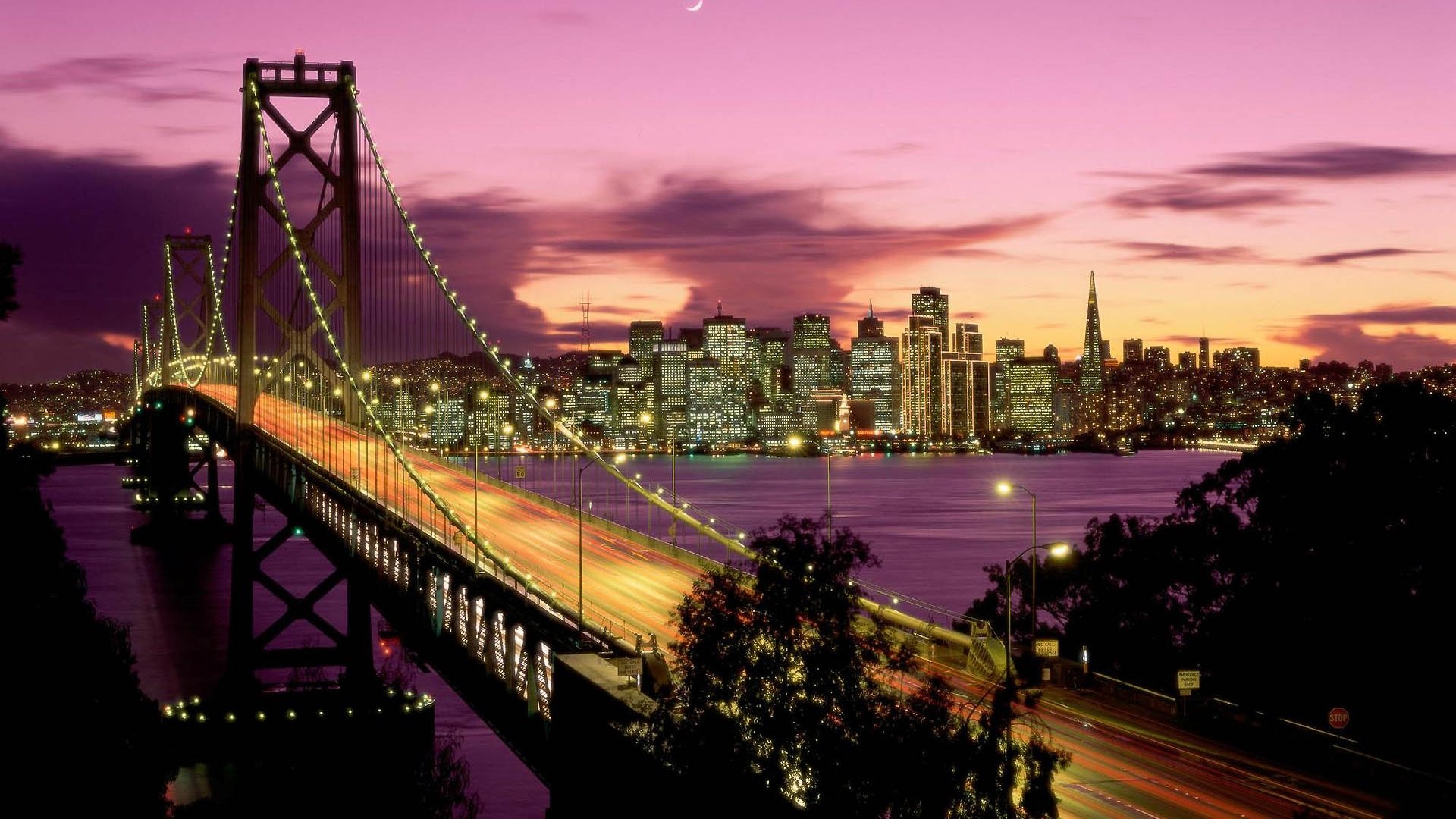 Download San Francisco Man Made Bay Bridge HD Wallpaper