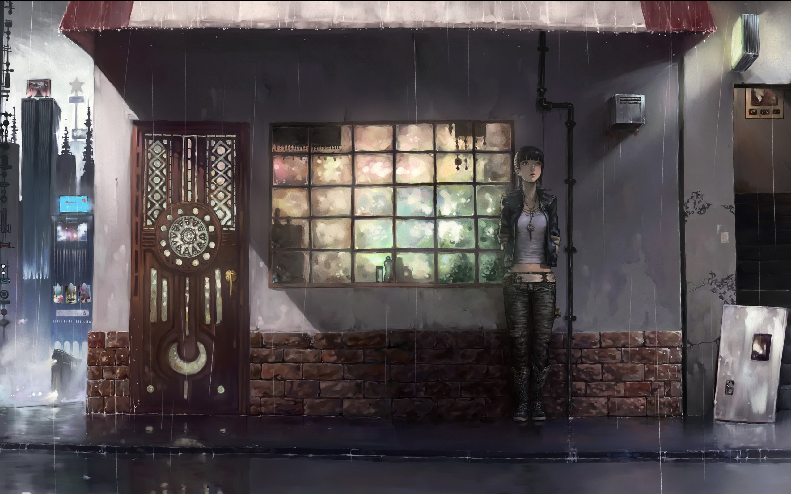 Anime Gebäude HD Wallpaper | Hintergrund