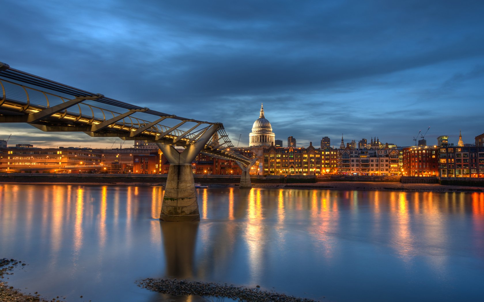 Download Millennium Bridge Man Made London Wallpaper