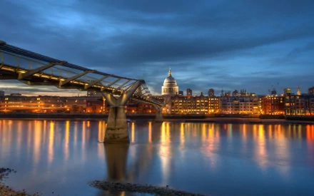 Millennium Bridge man made London HD Desktop Wallpaper | Background Image